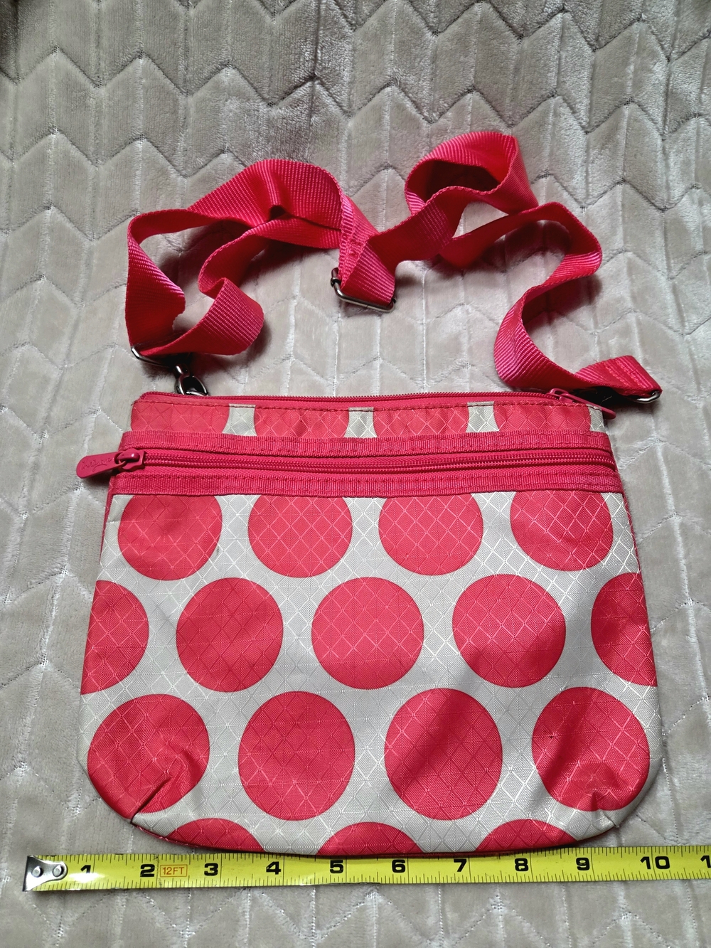 Thirty-one Pink Polka Dot Crossbody Bag